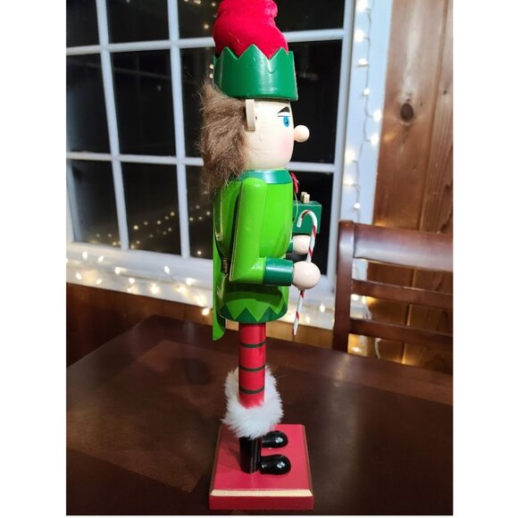 Christmas Nutcracker Soldier Elf Decor Wooden Statue Holiday Table Decoration - Picture 11 of 11